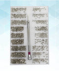 Miniature Screw Kit Set With Silver Tiny Screws For Eyeglasses, Sunglasses And Watches, Glasses Repair Tools, Small Devices