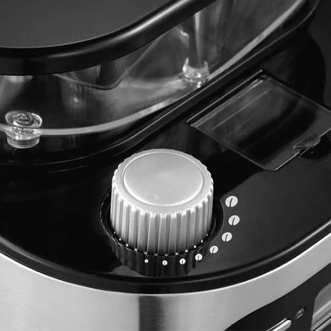 Close-up view of control knob on Solid Bean To Cup Coffee Machine Automatic Espresso Brewer for brewing 11 to 15 cups.