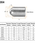 Heavy Duty 30 Pack 3X4MM Ball Point Spring Plungers Built Dead Tough From 304 Stainless Steel For Secure Door Catches And Easy Mechanical Updates That Truly Lock In With Zero Sweat Required Today - Specifications image with measurements and details.