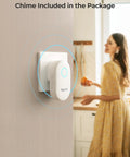 Chime included with 2K PoE Doorbell Camera With Chime V2 Outdoor IP Security Cam four by three aspect 180 degree diagonal view