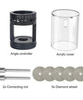 Beast Mode Tungsten Electrode Sharpener Grinder Head For TIG Welding Aluminum Body Rotary Tool Kit components displayed