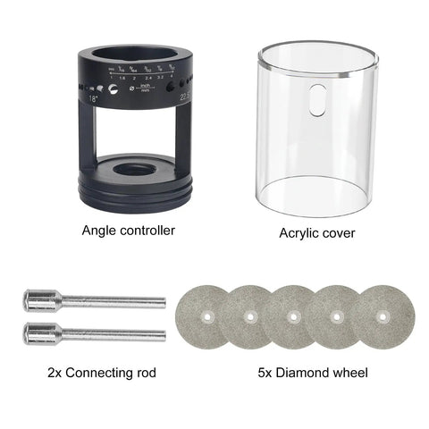 Beast Mode Tungsten Electrode Sharpener Grinder Head For TIG Welding Aluminum Body Rotary Tool Kit components displayed