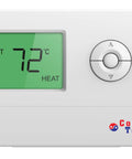 Tamper Proof Thermostat With 72 Degree Lockout For Landlords And Commercial Properties, digital display on control panel.