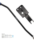 Adjustable Front Track Bar For Jeep Cherokee XJ 1984 to 2001 Lift Kit Center Axle After Suspension 4 To 6.5 Inch Length 790 To 830 mm Eyelet To Eyelet Easy Install Built Tough For Rough Trails, black steel bar with bracket and hardware