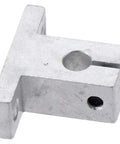 Close-up of an aluminum rail shaft support, part of a four pack, for 8mm shafts, showcasing rust-resistant design.