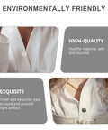 Twenty Pack Hidden Shawl Buttons And Shirt Safety Clasps showcase on a white blouse, demonstrating secure fastening.
