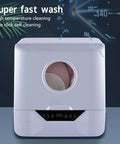 Real Deal Portable Countertop Dishwasher With Foolproof Leak Seal For Dorms Apartments RV Offices Generous Tub quick rinse feature with high-temperature cleaning.