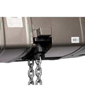Built Tough 2 Ton Electric Hoist With 20 Foot Lift And Real 3 Phase 460V Power showing chain and motor connection detail.