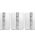 Heavy Duty Weldable Hinges 3 Pack Weld On Butt Hinges Measuring 2.7 By 1.97 By 0.08 Inches 304 Stainless Steel With Rounded Corners
