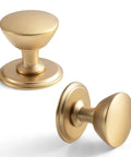 Champagne Bronze Zinc Alloy Cabinet Knobs With Plate Six Pack Single Hole Kitchen Cabinet Pulls Drawer Hardware With Backboard Spacer Built