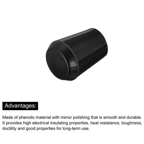 Revolving Handle Grip Set Phenolic Tapered Handles With Brass Insert 2Pcs M6x1mm Female Thread 20mm Length Industrial Machine Handle
