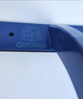 Side view of blue heavy-duty roof safety anchor with "GiftNice" logo, for 5,000-lb capacity on steep roofs, made from aircraft-grade alloy.
