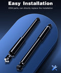 Rear Struts and Gas Shocks Set for Honda Civic 2006 to 2011 and Acura CSX 2006 to 2011, Twin Tube Auto Shocks, 2 Piece Rear Set