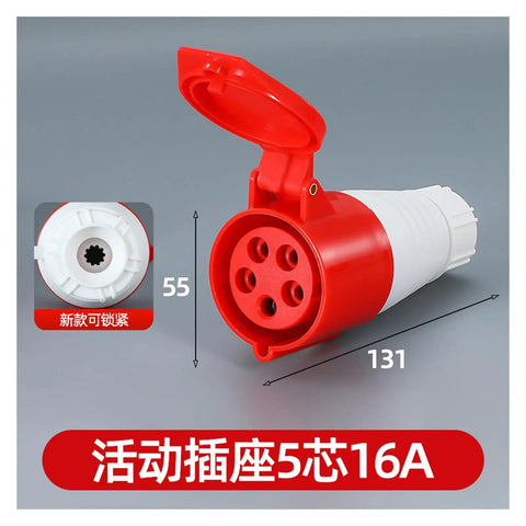 All Weather Three Phase Aviation Socket Plug Set For Docking And Industrial Wiring Heavy Duty Male Core Connector