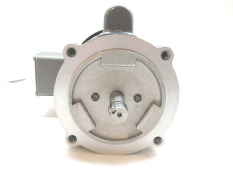 Front view of Single Unit General Purpose Single-Phase 1/3 HP AC Motor, 56C Frame TEFC Enclosure, showing keyed shaft.
