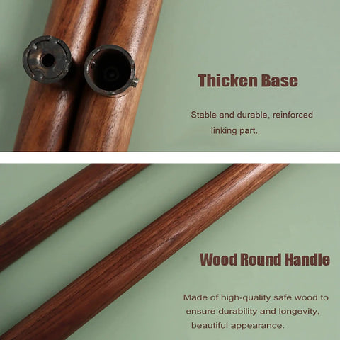 Heavy Duty Wooden Double Sided Push Pull Door Handle For Glass Cabinets Barn Doors Back To Back H Shaped Lever With Anti Slip Pads Built Tough With No Fuss And Smooth Grip