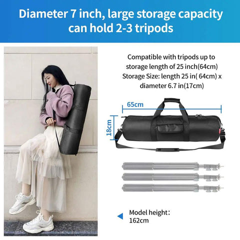 All Around Thick Padded Tripod Carry Case Built Like A Tank Fits Camera Stands Up To Twenty Five Inches Portable Gear Sleeve Travel Pouch With Shock Proof Cushioning For Photography Pros