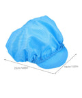 Five Pack Blue Anti Static Cleanroom Working Hat Built With Breathable Mesh And Heavy Duty Polyester For Electronics Factories Food Prep Zones And Paint Studios Offering Sick Airflow And Chill Fit All Day Long, shown from the side.