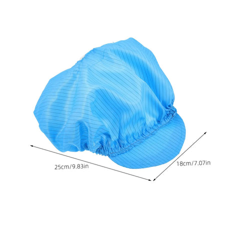 Five Pack Blue Anti Static Cleanroom Working Hat Built With Breathable Mesh And Heavy Duty Polyester For Electronics Factories Food Prep Zones And Paint Studios Offering Sick Airflow And Chill Fit All Day Long, shown from the side.