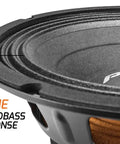 Close-up of rigid cone design on the 8 Inch Midbass Speaker 8MB450 V2 Pair, 450 Watts, 8 Ohm, Two Inch Voice Coil, High Output Pro and Car Audio Loudspeakers Bundle for Studio Monitors, Cabinets, and Cars