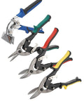 Heavy-Duty 4-Piece Tin Snips And Sheet Metal Bender Set with ergonomic handles and safety latch, 60CrV steel, cuts 18-gauge steel