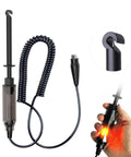 Dope Car Electrical Tester Wire Piercing Cord For Low Voltage Circuits 6V 12V 24V With Light Indicator Hook Probe And Pencil Style Test Light For Cars And Trucks, black coil cable