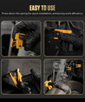 All In One Universal Brake Line Clamp Kit, Four Piece Set For Three Eighths, Five Sixteenths And One Half Inch Lines shown in use