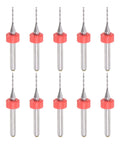 0.9mm Solid Tungsten Carbide PCB Drill Bit Set With 1/8 Inch Shank, 38mm Length, Pro Grade Hardness And Wear Resistance, 10 Pieces