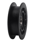 Durable Idler Pulley Replacement For Walk Behind Mowers, Fits Most Brands, side view of plastic construction, easy install