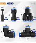 Get A Boss Level 60Pcs Push To Connect Kit With Brass Quick Couplers In 1/4 And 3/8 Inches That Slaps On Air Hoses Instantly For Compressors Without Tools, 10mm OD fittings