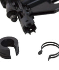 Close-up of parts for Pneumatic 21 Degree Full Round Head Framing Nailer With Nails 2 to 3-1/2 Inch Length 500 Count Set