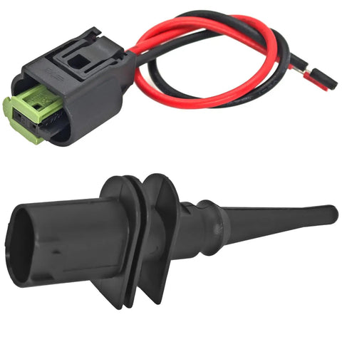 Outside Ambient Air Temperature Sensor With Plug And Play Connector Pigtail For BMW Vehicles 323i 325i 328i 330Ci 528i 530i 550i