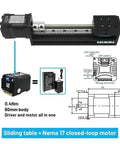 Sleek X Y Z Axis Linear Motor Drive Kit With T Type Self Locking Slide Rail And High Speed 17 Stage Table For Precision Motion Control 40mm Wide, 60mm body