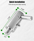 1/2 Inch Spring Loaded Twist Lock Plunger Pin Cam Latch For Wrecker Tow Truck Tough As Nails Steel Hauling Hardware Quick Grip Red Handle Auto Reset Locking Pin, showing dimensions and sleek design.