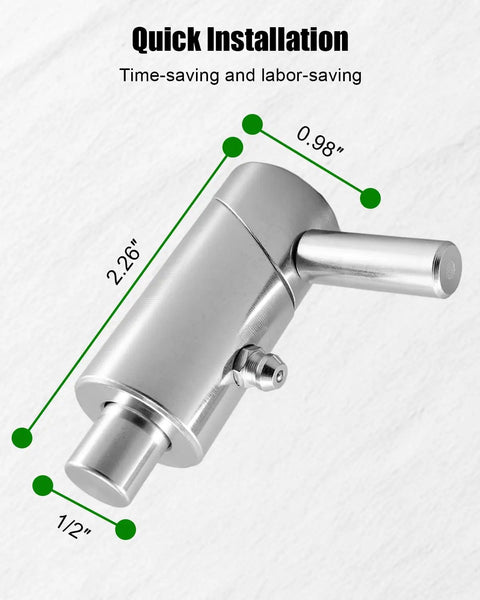 1/2 Inch Spring Loaded Twist Lock Plunger Pin Cam Latch For Wrecker Tow Truck Tough As Nails Steel Hauling Hardware Quick Grip Red Handle Auto Reset Locking Pin, showing dimensions and sleek design.