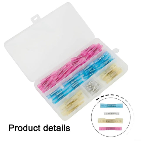 Super Durable Heat Shrink Butt Connectors Kit With Thick Copper Core For Boat And Truck Wiring High Current Heavy Duty Toughest Seal case with color-coded connectors