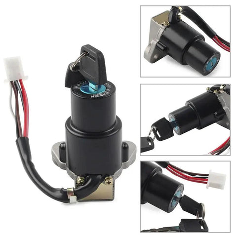 Replacement Ignition Key Switch Kit With Keys Fits Motorcycle ATV UTV KLR650 1987 2000 2001 2007 Durable Electrical Switch