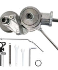 Beastly Heavy Duty Drill Plate Cutter Attachment For Sheet Metal Cutting Nibbler Drill Kit with adapter and tools displayed
