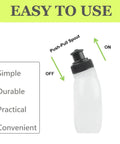 Two Pack 6oz Running Water Bottles For Hydration Belts And Waist Packs with easy refill leak-proof sip lids