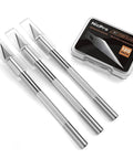 123 Piece Hobby Knife Set With 3 Carving Craft Knives And 120 Size 11 SK5 High Carbon Steel Blades Refills In A Safe Case