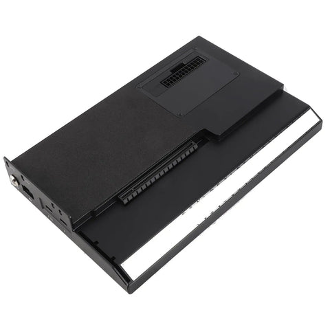 Kick Your Rig Into Gear With This Portable External GPU Dock Packing A Blazing 40Gbps Thunderbolt Link Plus PCIe X16 Graphics Bay And 60W Fast Charge Port For Plug And Play Setup, black metal chassis view.
