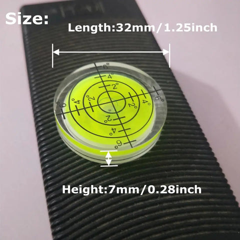 Solid 3 Pack Circular Bubble Level Stickers To Nail Your Alignment Camera Tripod Turntable And Telescope Precision Mounting Gear Straight Shooting Tool on a textured surface