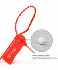Plastic Tamper Seals Set Of 100 Pull Tight Security Seals With Breakaway Tags and Numbered Zip Ties for Fire Extinguishers
