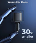 Retractable Car Charger 99W Dual Extendable Cables USB C Fast Charge For iPhone 17 16 15 14 13 12 And Samsung On The Go
