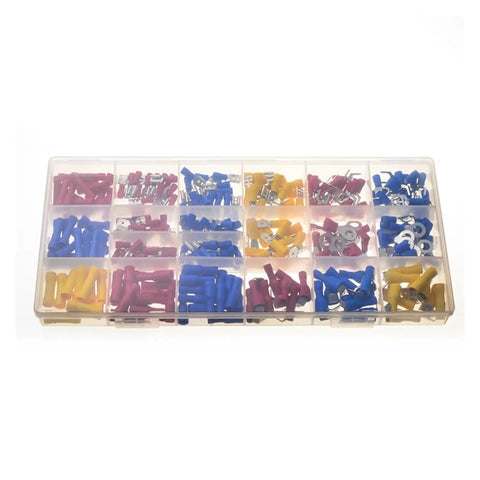 Get Your Hands On This 300 Piece Set Of Red Blue And Yellow Cold Pressed Butt Splice Terminals For Easy Male Female Wire Connections That Are Built To Last With A Handy Storage Box Included For All Your DIY Electrical Fixes And Car Repairs. 300-piece insulated terminal kit in storage box