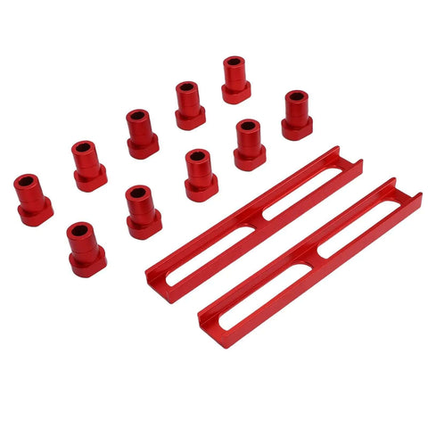 10 Pack Bench Dogs Non Slip Clamps For Woodworking, Heavy Duty Aluminum Alloy, Anodized, Rock Solid Workbench Stops, 20mm Diameter With 2 Base Plates