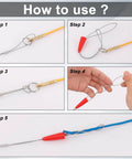 22Ft Fiberglass Wire Running Kit With Four Attachments For Quick Low Friction Cable Pulls Through Conduits Ultra Flexible Fish Tape Rods For Wiring Projects And Electrical Installations, step-by-step use