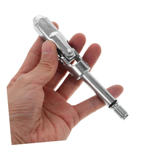 Heavy Duty Steel Universal Jack Head Adapter 16mm Square Shaft Joint Replacement for Slick Floor And Trailer Lifts in hand.