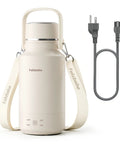 On The Go 1Liter Electric Kettle Portable Travel Kettle 304 Stainless Steel Quick Boil 600W with carry strap and power cord
