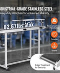 Industrial Conveyor Table 59 By 7.8 Inch Stainless Steel Belt System With 60W Motor Electric PVC Anti Static Adjustable Speed